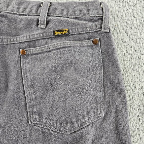 Vintage Wrangler Jeans Mens 38x36 Gray 13MWZ Straight Denim Made USA 90s - Picture 1 of 15